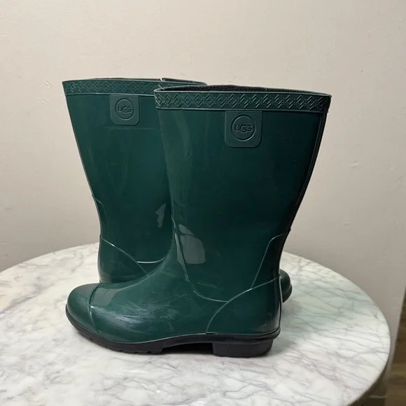 UGG Dark Green Women's Rain Boots - Picture 4 of 6